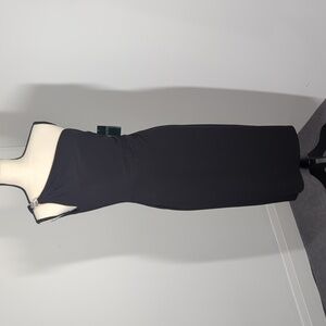 NWT Lauren Ralph Lauren Black Dress One Shoulder Midi